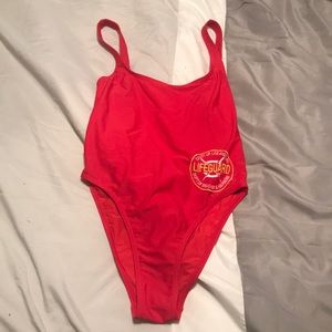 ZARA Baywatch Red Swimsuit